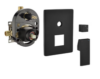 Fixed Ceiling Mounted Single-Handle 1-Spray Shower Faucet in in Matte Black