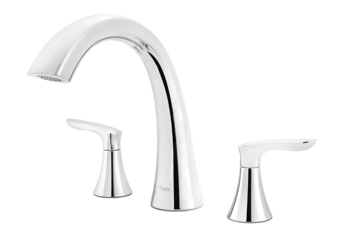 Pfister Weller 2-Handle 3-Hole Roman Tub Faucet/Bathtub Faucet in Chrome (Valve Not Incl.)