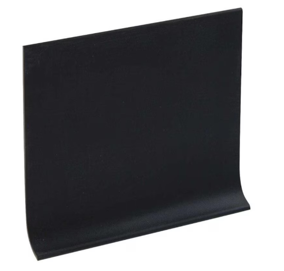 Shur Trim 4 Inch Rubber Boxed Wall Base - 100 Feet - Black
