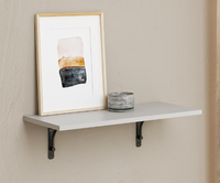 Everbilt 24" x 10" Grey Decorative Wall Shelf in Laminated Wood