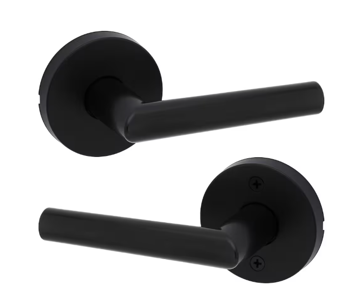 Weiser Milan Matte Black Hall/Closet Passage Interior Door Handle