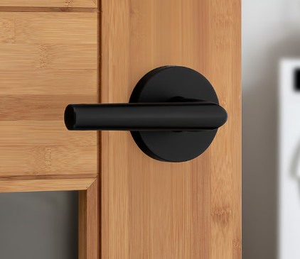 Weiser Milan Matte Black Hall/Closet Passage Interior Door Handle
