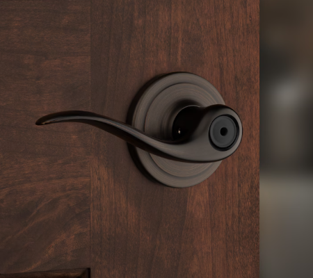 Weiser Toluca Venetian Bronze Bed/Bath Privacy Interior Door Handle