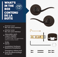 Weiser Toluca Venetian Bronze Bed/Bath Privacy Interior Door Handle