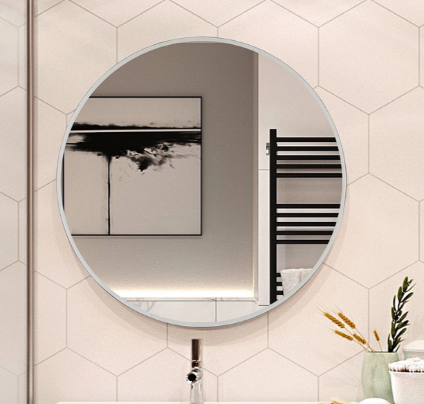 Sherman Stainless Steel Round Medicine Cabinet with Mirror