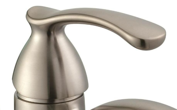 Glacier Bay Edgewood Single Hole 1-Handle Mid Arc Bathroom Faucet in Brushed Nickel with Lever Handle