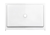 MAAX Alaska 60L x 32W x 7H Rectangular Centre Drain Fibreglass Shower Base Pan in White