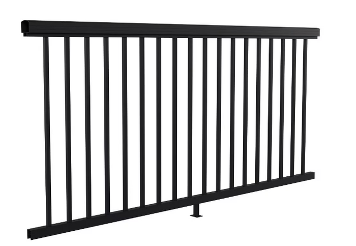 Peak RailBlazers 6 ft. W x 36 in. H Aluminum Deck Railing Pre-Assembled Panel in Matte Black