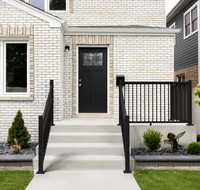 Peak RailBlazers 6 ft. W x 36 in. H Aluminum Deck Railing Pre-Assembled Panel in Matte Black