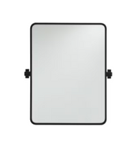 Westbury 21-inch W x 30-inch H Metal Matte Black Frame Pivot Mirror
