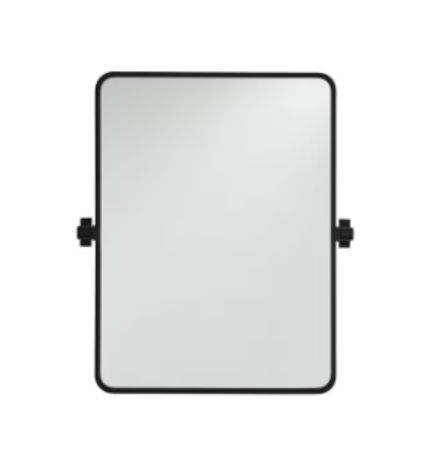 Westbury 21-inch W x 30-inch H Metal Matte Black Frame Pivot Mirror