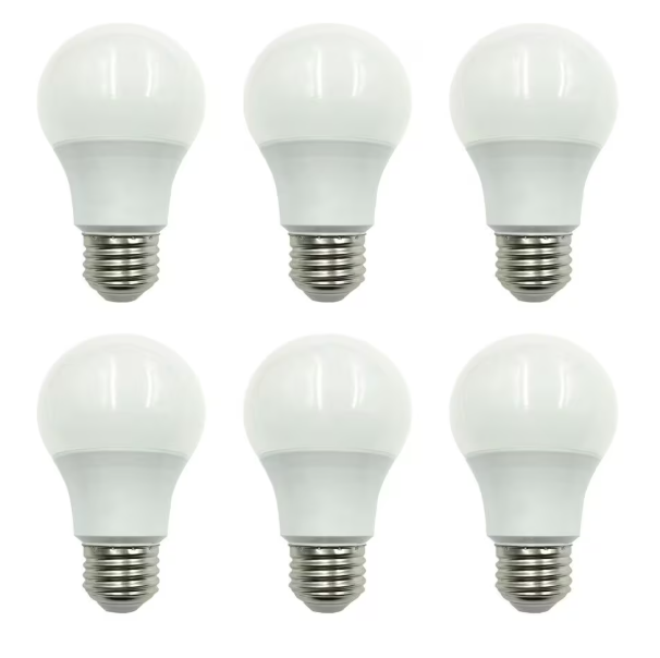 Ecosmart LED A19 E26 60W Equivalent A-Line Light Bulb, Non-Dimmable Soft White (2700K - 2900K) (6-Pack)