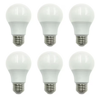 Ecosmart LED A19 E26 60W Equivalent A-Line Light Bulb, Non-Dimmable Soft White (2700K - 2900K) (6-Pack)