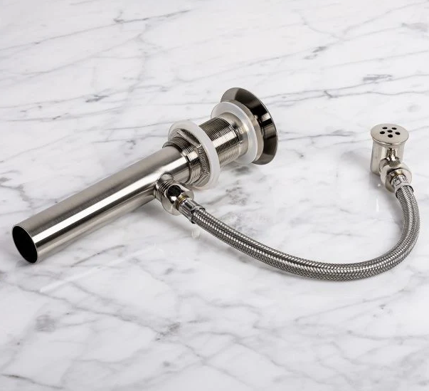 Chrome Pop-up Glass Drain & Overflow for Bathroom Sink – TY-5632C-1