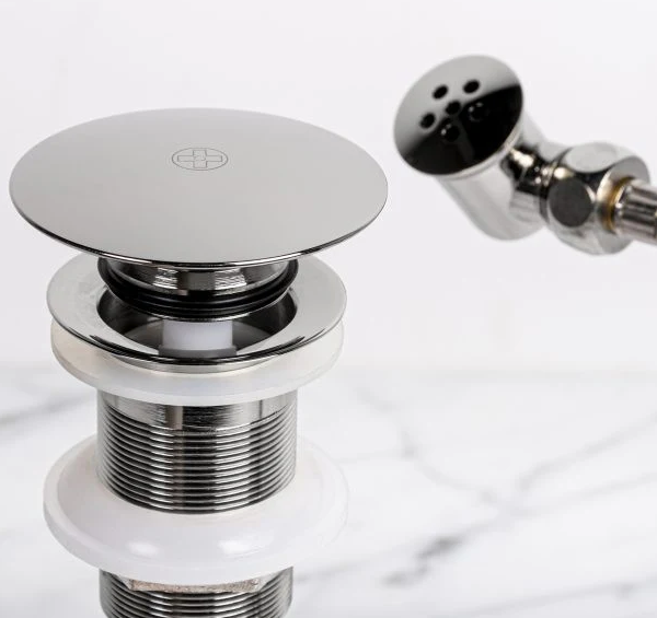 Chrome Pop-up Glass Drain & Overflow for Bathroom Sink – TY-5632C-1