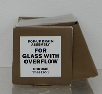 Chrome Pop-up Glass Drain & Overflow for Bathroom Sink – TY-5632C-1