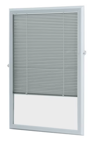 ODL 22-inch x 36-inch White Aluminum Add-on Blind for Half View Doors