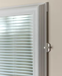 ODL 22-inch x 36-inch White Aluminum Add-on Blind for Half View Doors