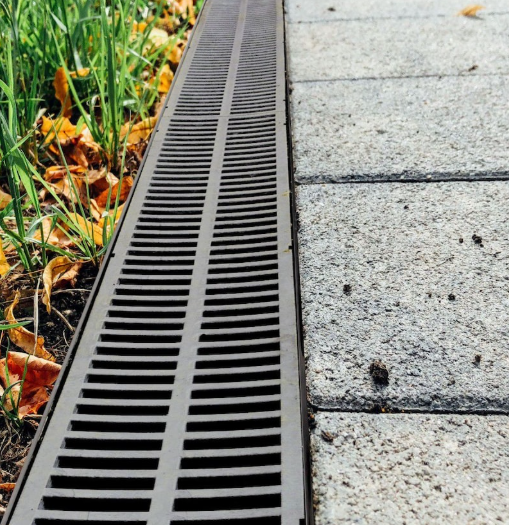 Storm Drain Series Channel Drain Kit with Portland Grey Grate (3-Pack)