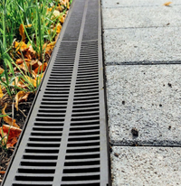 Storm Drain Series Channel Drain Kit with Portland Grey Grate (3-Pack)
