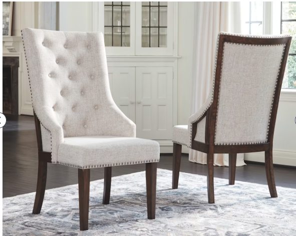 Tufted Back Upholstered Accent Chairs - Set of 2