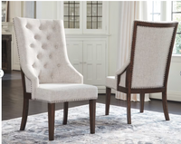 Tufted Back Upholstered Accent Chairs - Set of 2