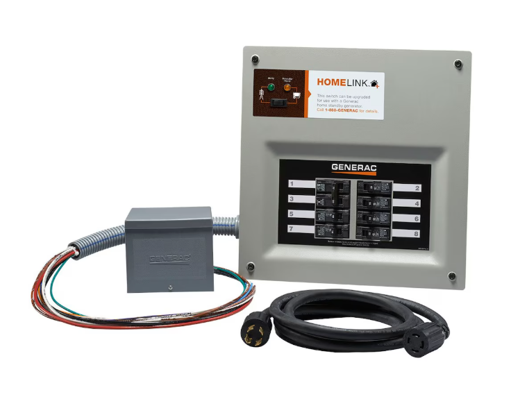 Generac Homelink Manual Transfer Switch 30 amp 8-10 circuit kit