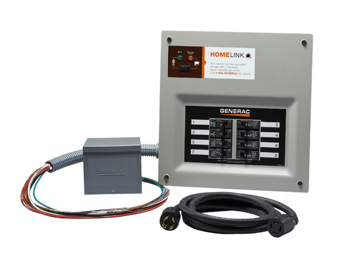 Generac Homelink Manual Transfer Switch 30 amp 8-10 circuit kit