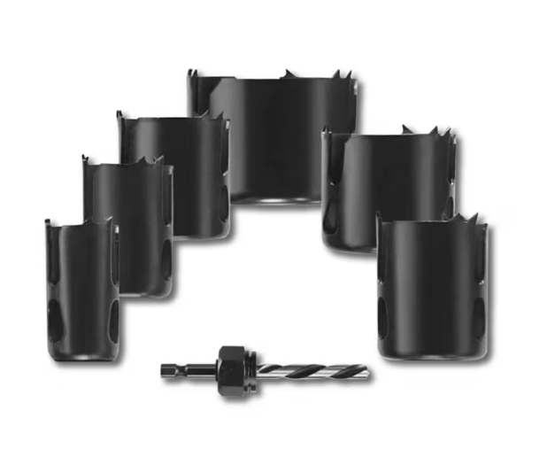 Avanti 1-2 1/2-inch Bi-Metal General Purpose Hole Saw Kit/Set for Wood/Metal Cutting (7 Pieces)