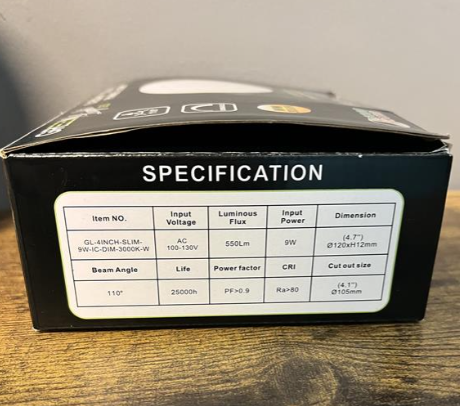 LED 4" Slim Panel Light