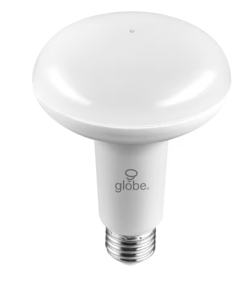 Globe Electric 65 Watt Equivalent BR30 Dusk to Dawn Outdoor Indoor LED Reflector Bulb, Soft White (3000K)