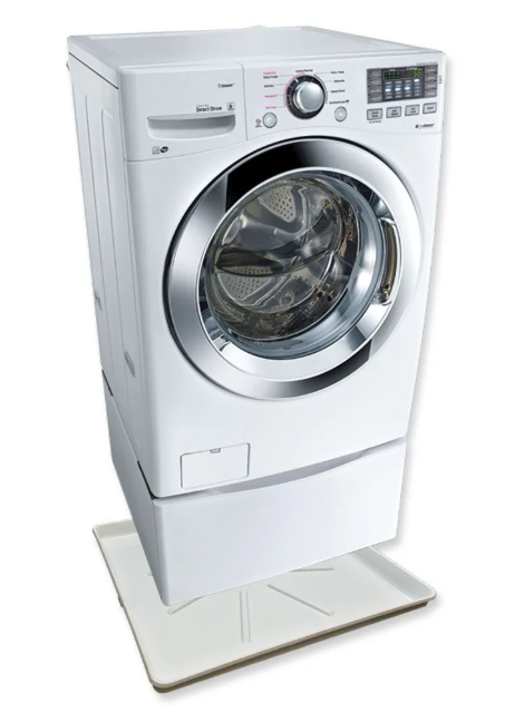 Everbilt 29 in. x 33 in. Low Profile Washing Machine Drain Pan in White