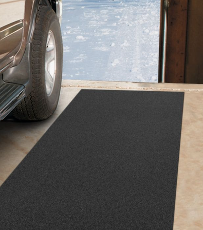 StepGuard Black 27-inch W x 10 ft. L Recycled Rubber Mat Multi Purpose (3 mm Thickness)