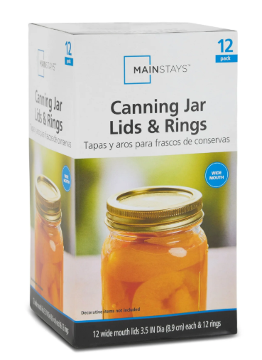 12 Pack Wide Mouth Canning Lids and Rings