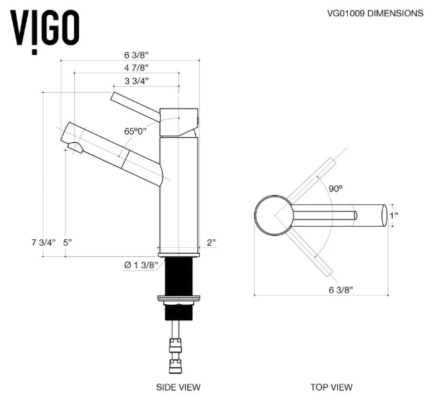 VIGO Noma Single Hole Single-Handle Bathroom Faucet