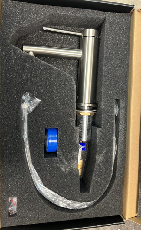 VIGO Jewel 6 in. H Single Hole Single Handle Bathroom Faucet in Brushed Nickel