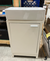 Bath Vanity in White with Fireclay Basin in White