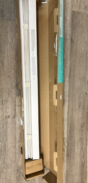 StyleWell 36 in. Cut to Width x 60 in. L , 1-3/8 in. Blind Slat W Room Darkening Cordless Vinyl Window Blinds