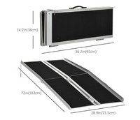 HOMCOM 6ft Non-skid PVC Wheelchair Ramp