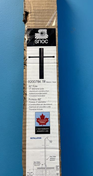 Snoc Vintage 82-in Black Aluminum Outdoor Lantern Post