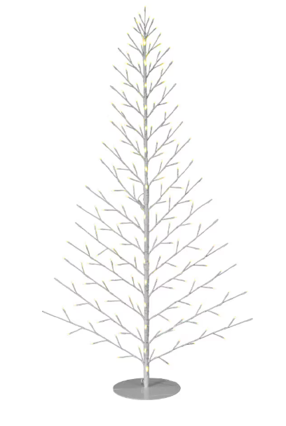 2 Piece Twinkling LED Warm White Twinkling Flat Wall Tree