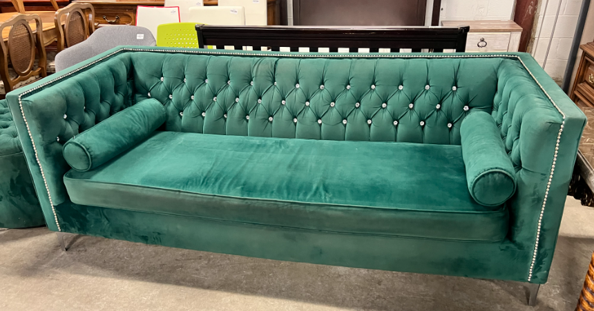 Michelle 83" Velvet Upholstered