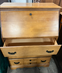 Vintage Chest of Drawers with Drop Front Writing Desk