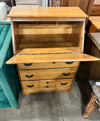 Vintage Chest of Drawers with Drop Front Writing Desk