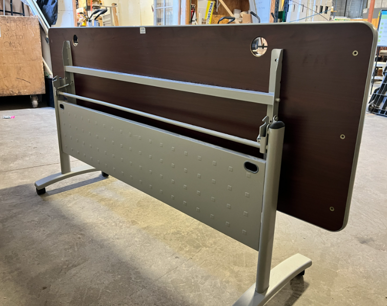 Mahogany Laminate Flip-Top Training Table