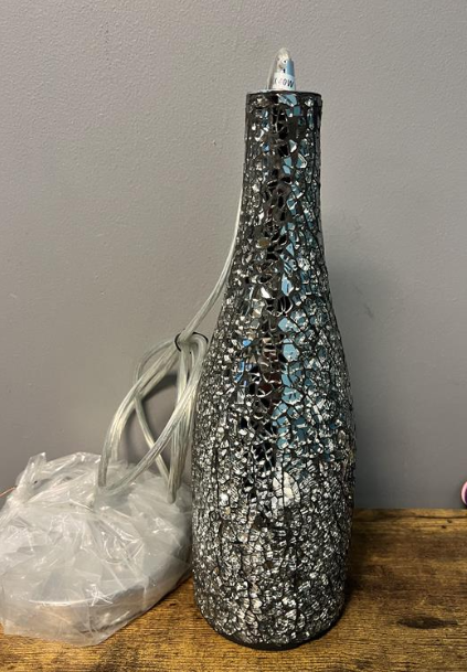 Black Silver Mirror Mosaic Lamp