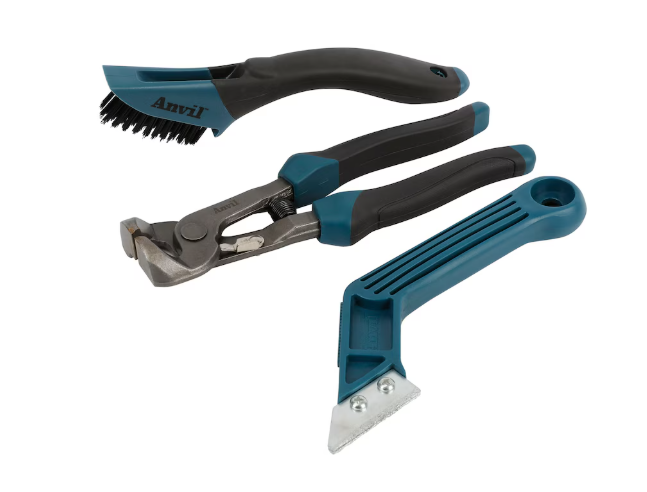 Anvil 3-Piece Grout and Backsplash Set