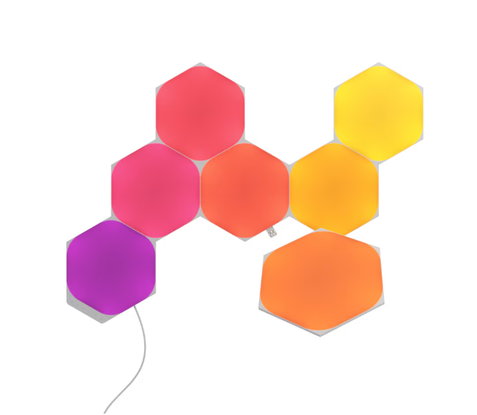 Nanoleaf Shapes - Hexagons Multicolor LED Wall Panels Smart Light (7-Pack)