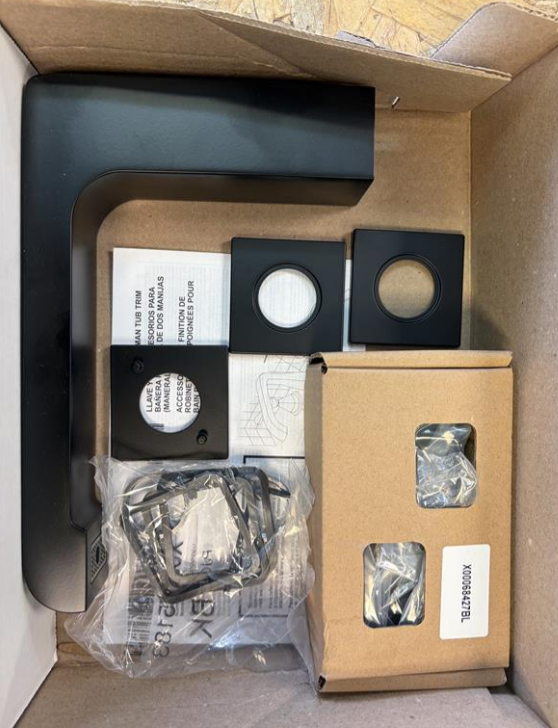 Delta 16-inch Ara Roman Tub Trim in Matte Black (Valve Sold Separately)