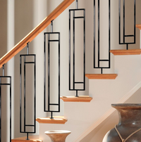 Stair Baluster - Wrought Iron - Obu - 6" x 38 1/2"